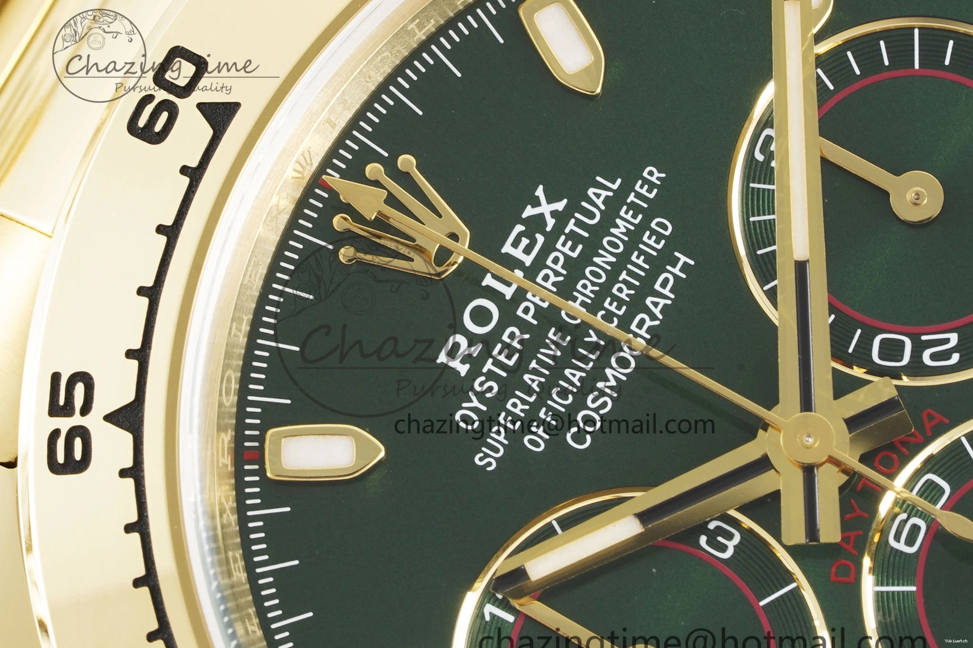 1:1 SA4130 Daytona Bracelet Green 116508 Dial on Best V2 YG Clean Edition 0430